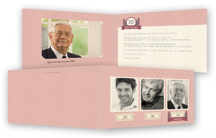 Einladungskarten Gestalten 70 Geburtstag www inf inet com